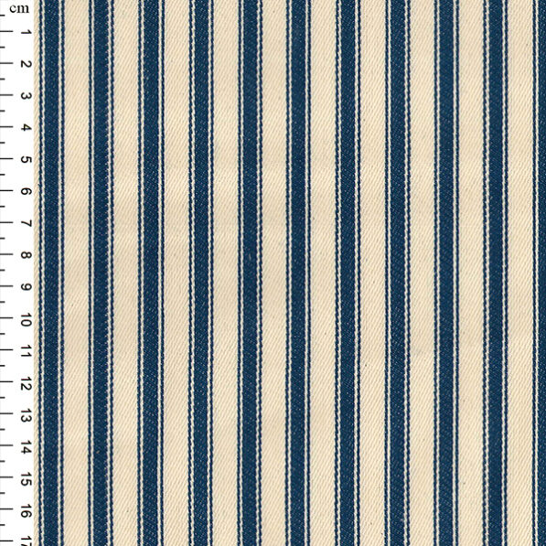 Cotton Canvas Ticking - Denim