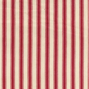 Cotton Canvas Ticking - Red