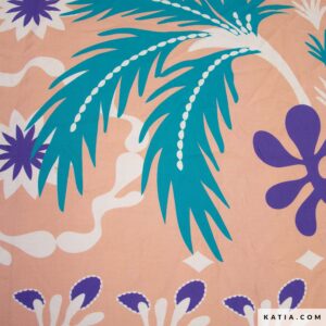 100% Viscose with African Chalis Print