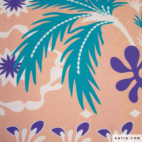 100% Viscose with African Chalis Print