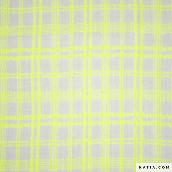 Neon & Cream Plaid Muslin