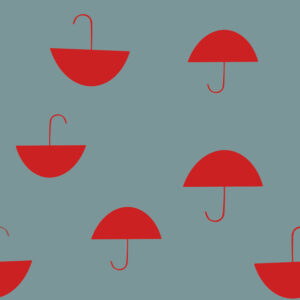 Soft French Terry Umbrella Print