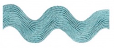 33mm Mottled Ric Rac - Aquamarine - Image 2