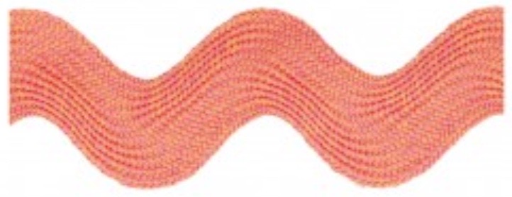33mm Mottled Ric Rac - Salmon Pink - Image 2