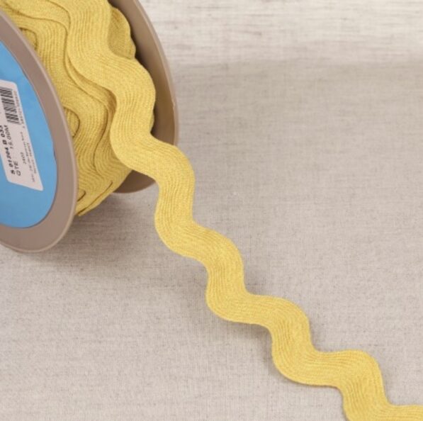 33mm Mottled Ric Rac - Straw Yellow
