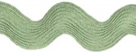 33mm Mottled Ric Rac - Light Khaki Green - Image 2
