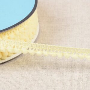 10mm Small Pom Pom Trimming - Straw Yellow