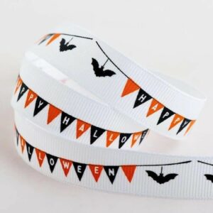 Happy Halloween Bunting Grosgrain Ribbon