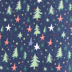 Christmas Tree Print Polar Fleece