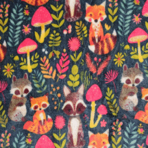 Woodland Animal Print Cuddle Fleece