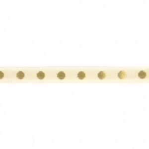 Metallic Polka Dot Ribbon - Ivory