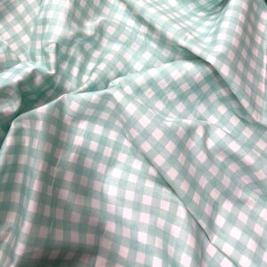 Mint Green Gingham Cotton