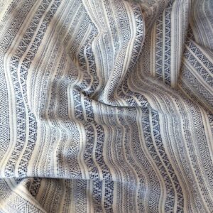 100% Cotton Blue and White Aztec Print