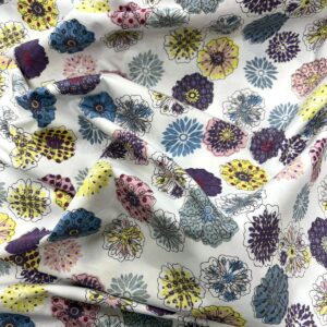 100% Cotton Pink and Lavender Floral Print