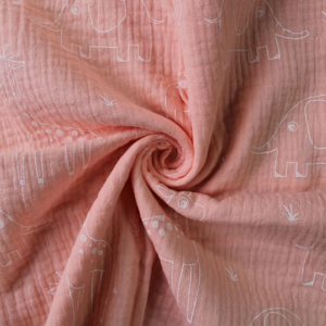 Giraffe and Elephant Double Gauze