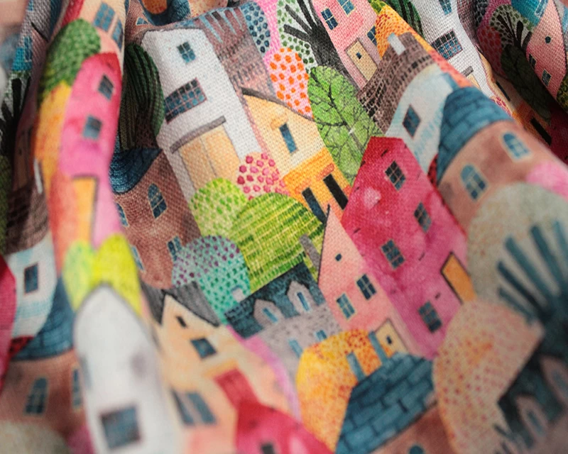 Townhouse Print Linen Mix - Image 2