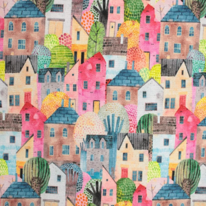 Townhouse Print Linen Mix
