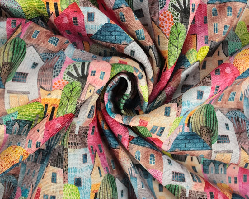 Townhouse Print Linen Mix - Image 5