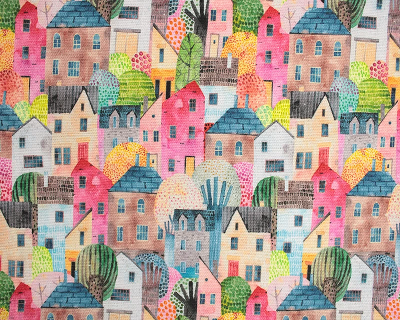 Townhouse Print Linen Mix