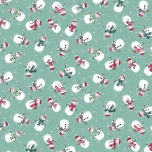 Country Christmas - Snowmen on Teal 232/T