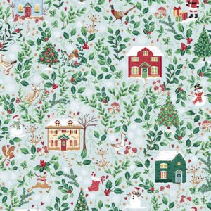 Country Christmas - Cottages on Blue 240/B