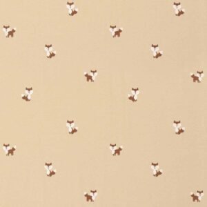 Fox Print on Beige Jersey