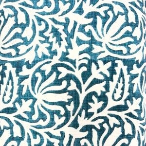 Vintage Floral Damask Print Teal