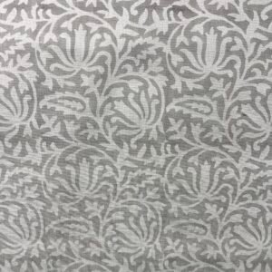 Vintage Floral Damask Print Grey