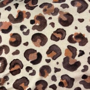Linen Jersey Leopard Print