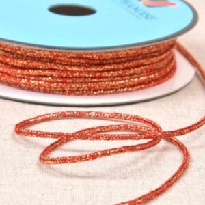 2mm Mottled Metal Cord - Red/Gold