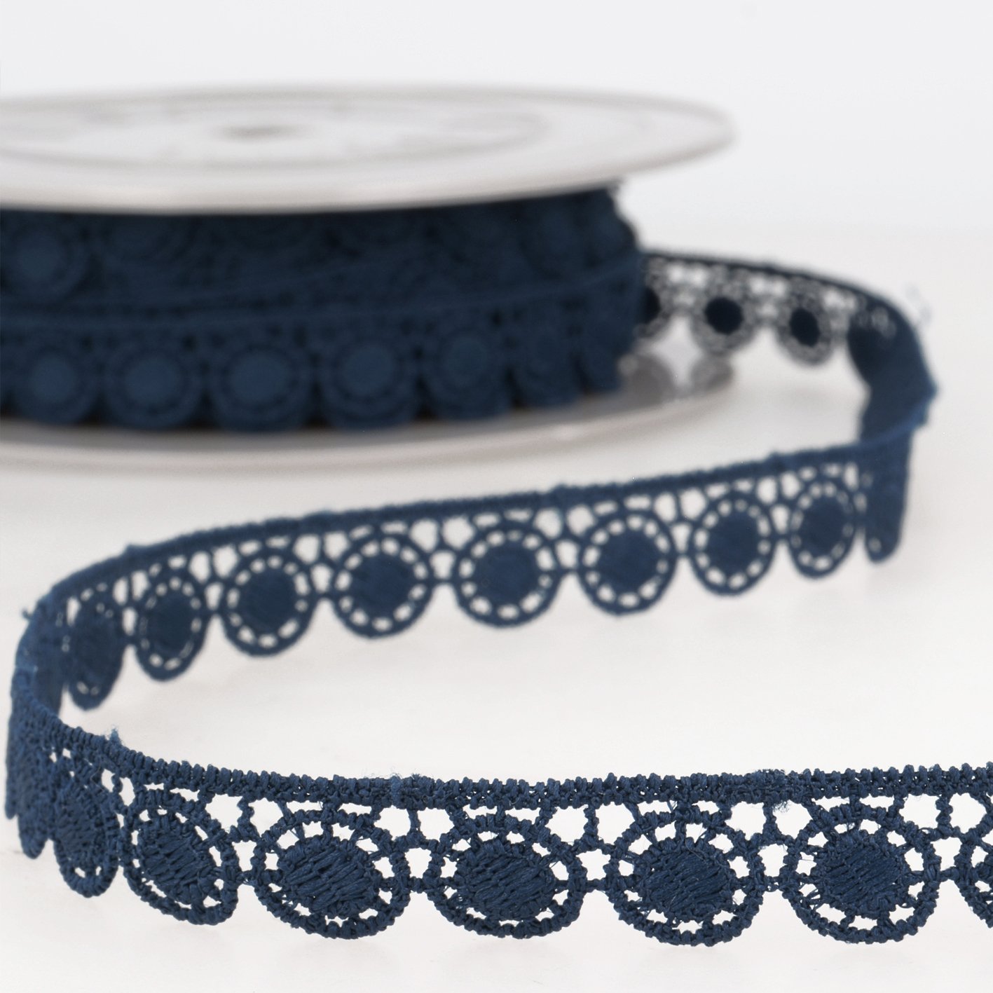 14mm Guipure Lace - Navy