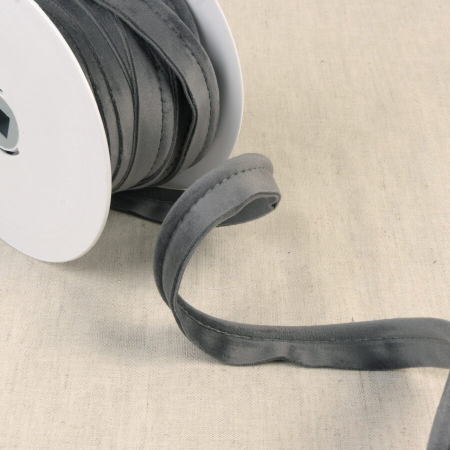 5mm Velvet Piping Cord - Grey