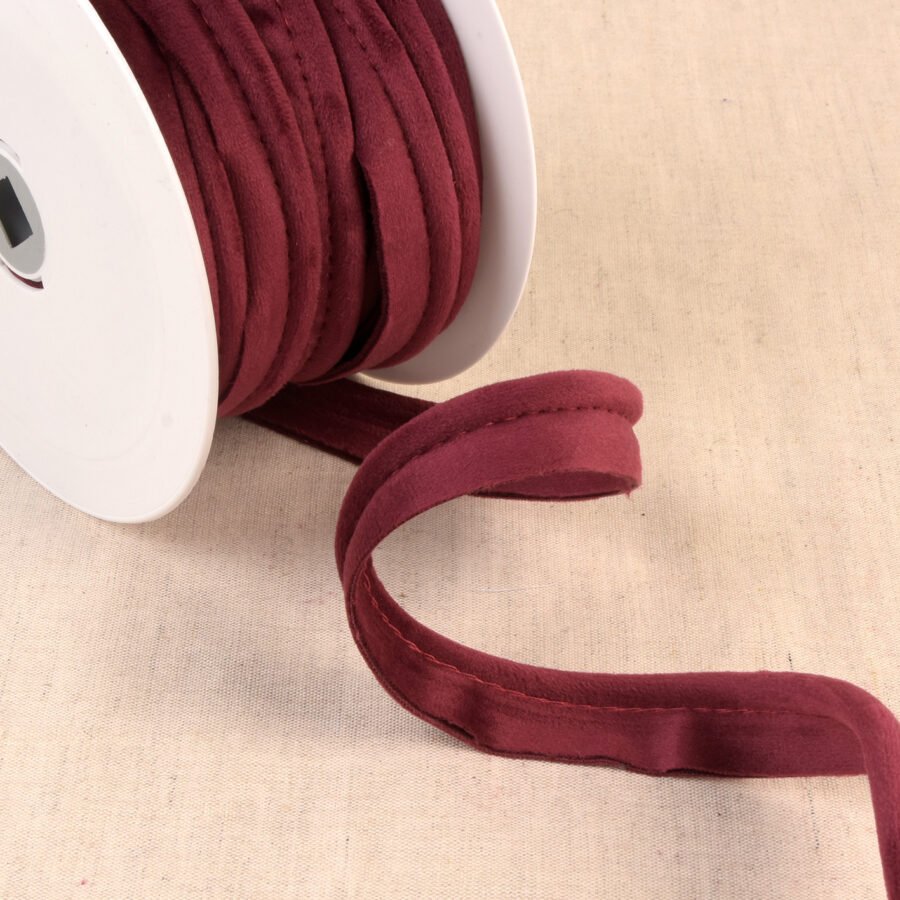 5mm Velvet Piping Cord - Burgundy