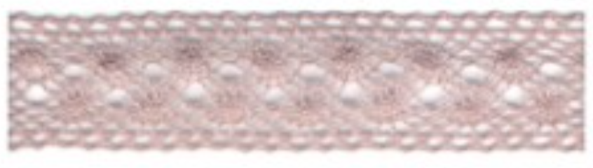20mm Cotton Insert Lace - Old Pink