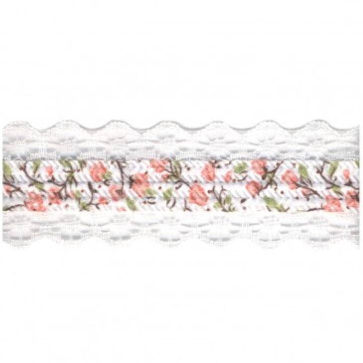 26mm Rachel Lace Ribbon - White