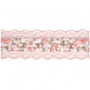 26mm Rachel Lace Ribbon - Salmon Pink