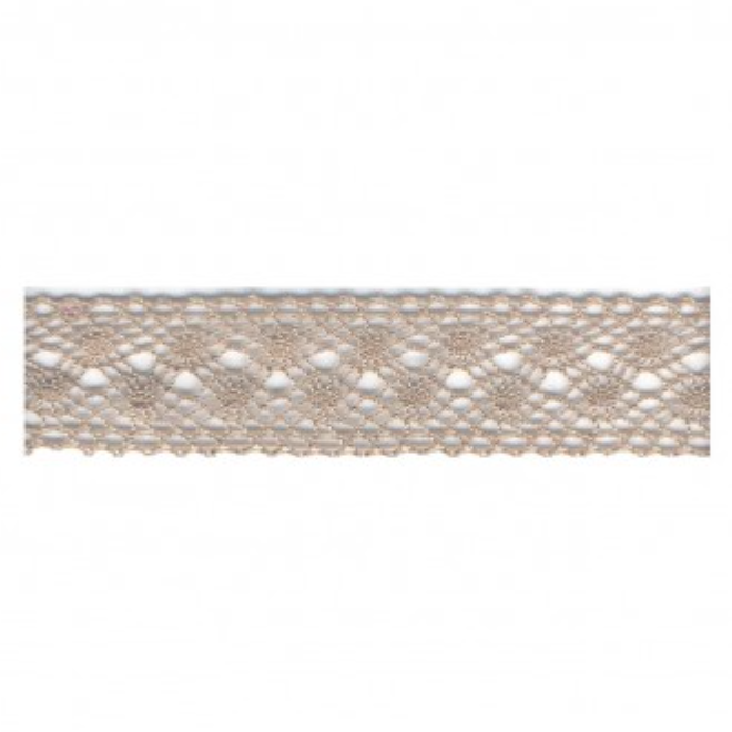 20mm Cotton Insert Lace - Old Pink - Image 2