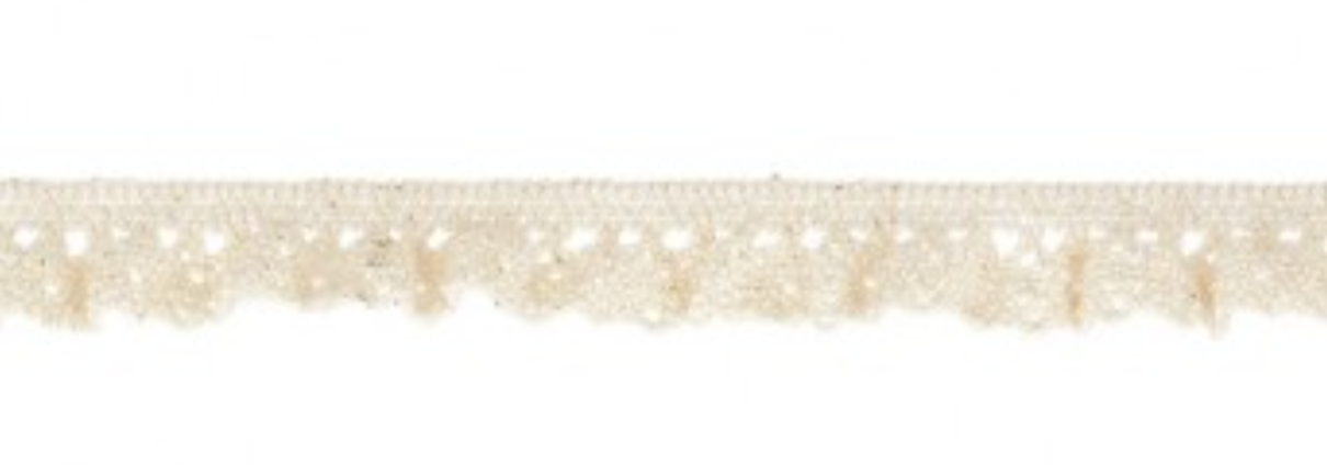 Gathered Elastic Lace - Ivory