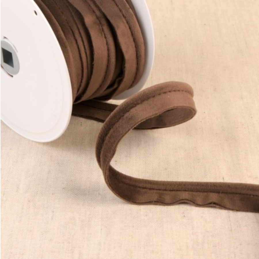5mm Velvet Piping Cord - Coffee Brown