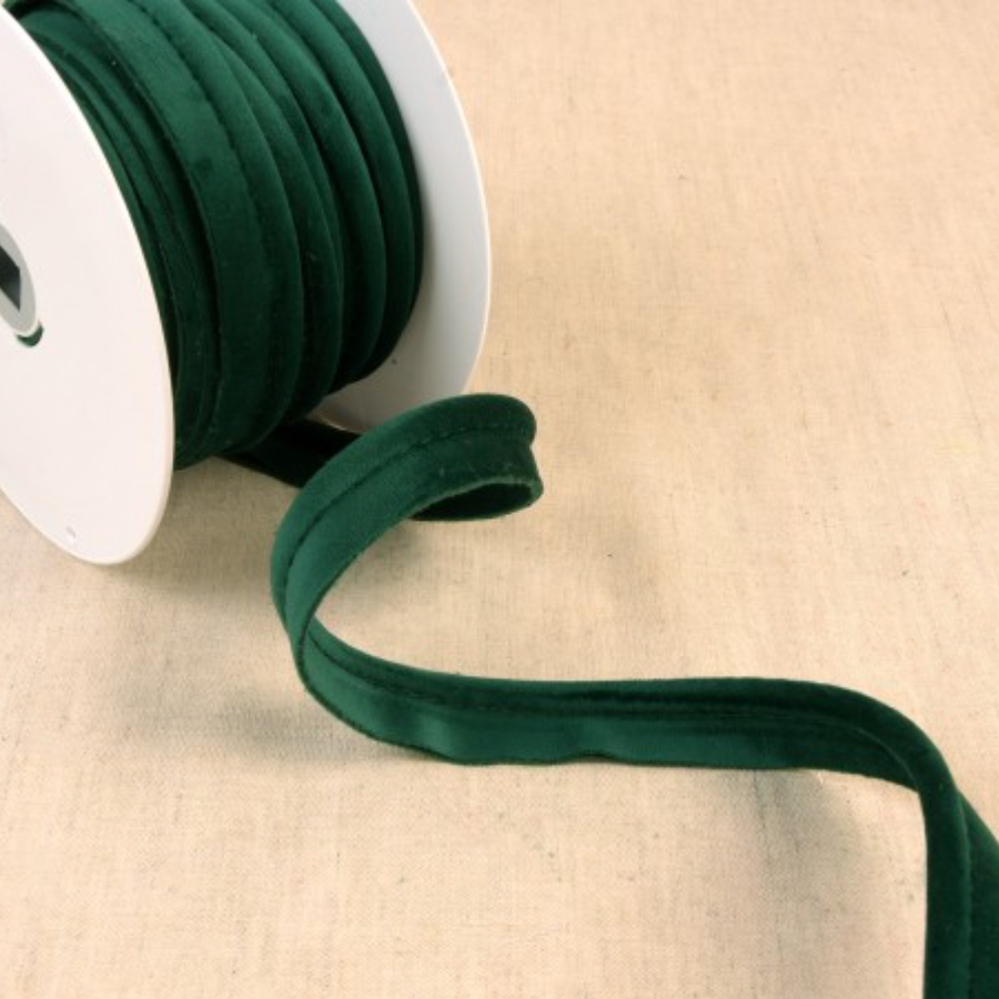 5mm Velvet Piping Cord - Green