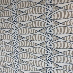 Half Panama Fish Print Taupe (280cm wide)