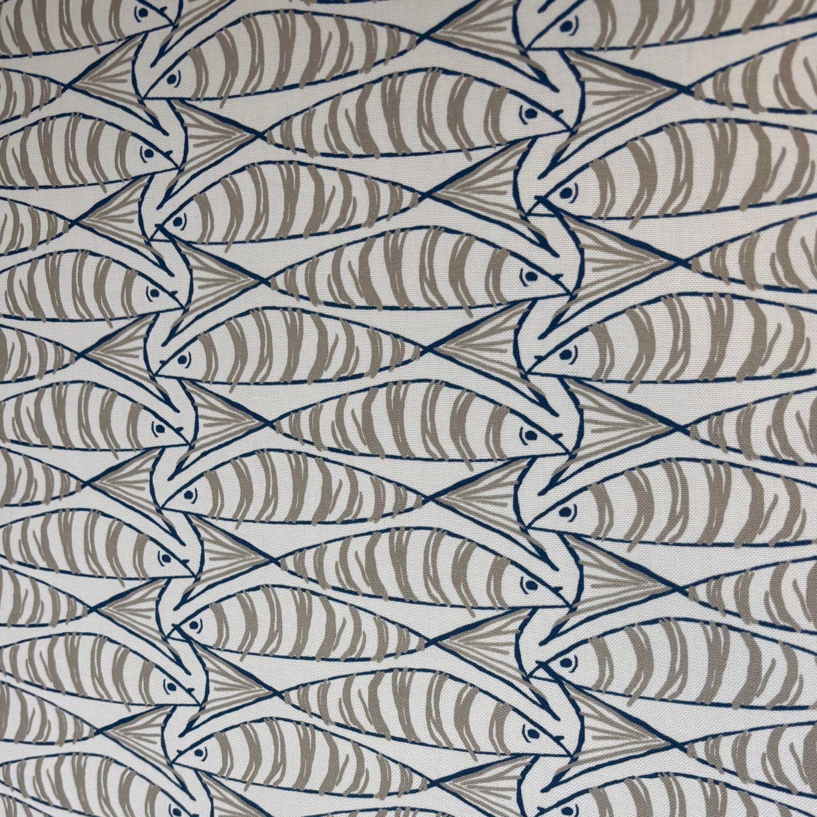 Half Panama Fish Print Taupe (280cm wide)