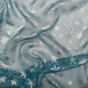 Snowflake Organza - Turquoise