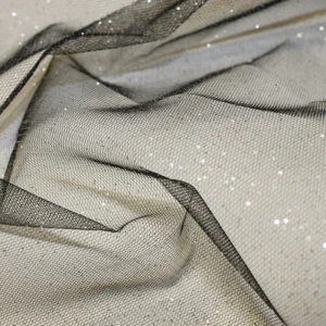 Black Glitter Tulle