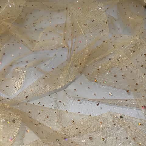 Gold Hologram Sparkle Tulle