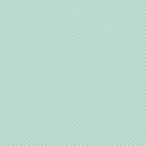 Makower UK Lighthouse Serene quilting cotton in clear sky blue with tiny teal leaf sprigs on a pale aqua background